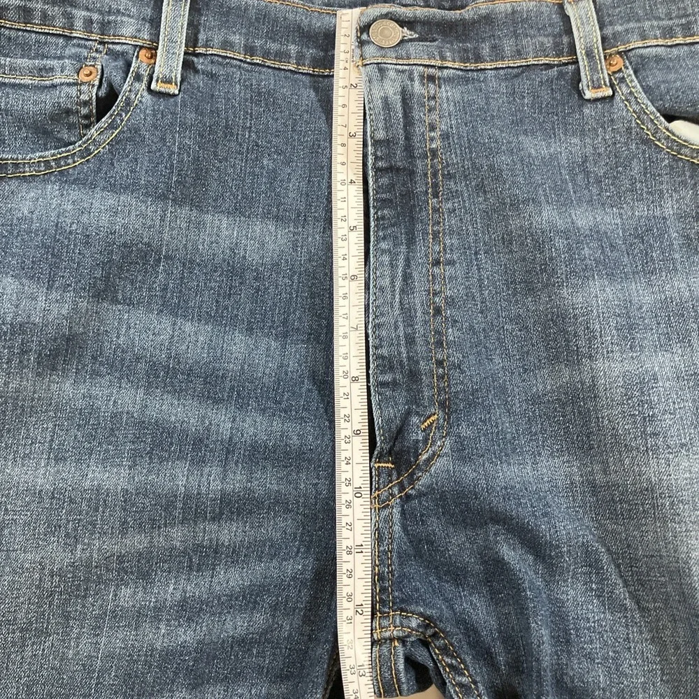 Levis 559 Relaxed Fit Straight Stretch 40x32 Medium Wash Denim Blue Jeans Zip
